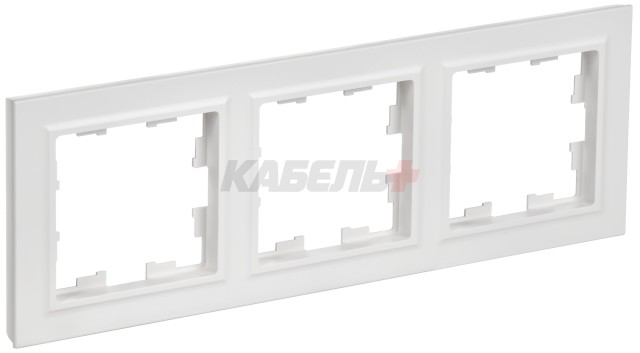 BRITE Рамка 3-местная РУ-3-БрАБ арктический белый IEK