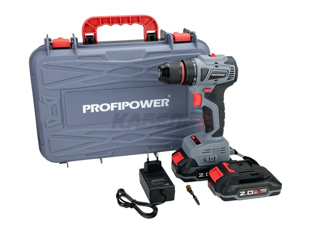 Аккумуляторный шуруповерт бесщеточный T0056 ProfiPower MKBL-20B (Li-ion-2шт, 20В-2.0Ач, З/У, 0,8-10мм, кейс)