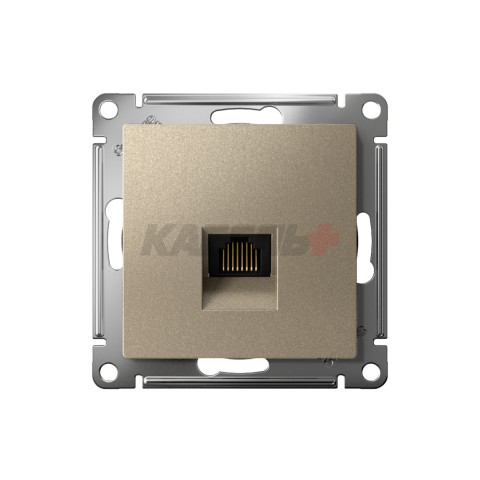 ATLASDESIGN РОЗЕТКА компьютерная RJ45 кат. 5e, механизм, ШАМПАНЬ