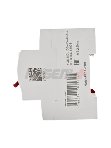 Устройство защитного отключения УЗО ВДТ YON MAX MDL100, 4P, 30mA, 40A, тип АС DKC