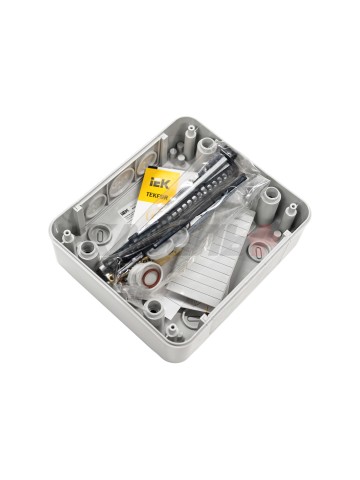 TEKFOR Корпус пластиковый КМПн-8 IP65 черная прозрачная дверь IEK