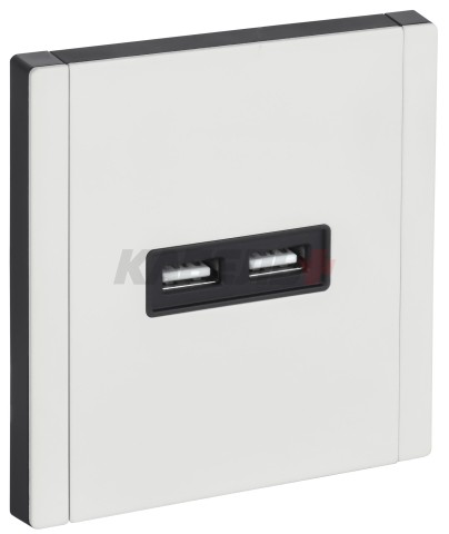 FORTE&PIANO Розетка USB A+A 3,1А FP249M металл белый IEK