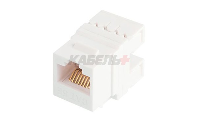 Модуль-вставка типа Keystone, cat. 5e UTP, RJ-45 8P8C, 180°, белый