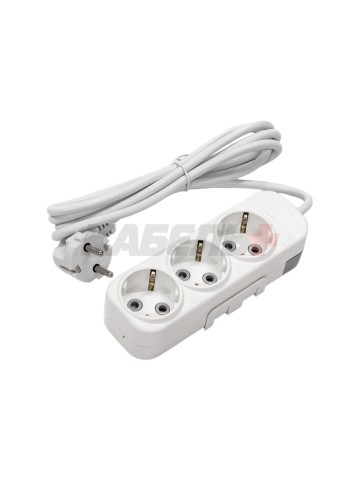 EL-BI,Myra,удлинитель 3гн2м с/з белый,527-010202-311