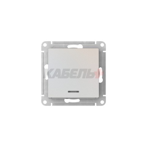 ATLASDESIGN 1-клавишный ПЕРЕКЛЮЧАТЕЛЬ с подсветкой, сх.6а, 10АХ, мех., быстрозажим. клем., ЖЕМЧУГ