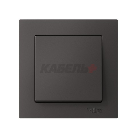 ATLASDESIGN 1-клавишный ВЫКЛЮЧАТЕЛЬ, сх.1, 10АХ, в сборе, БАЗАЛЬТ