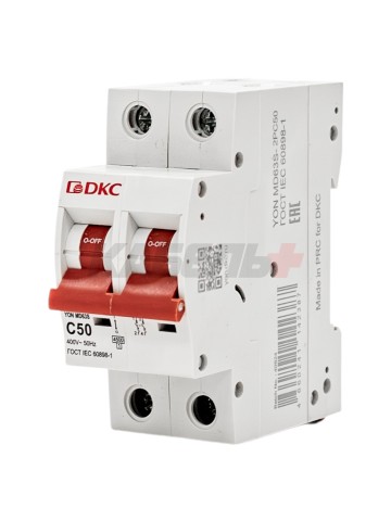 Автоматический выключатель YON max типа MD63S, 4,5кА, 2 полюса, хар-ка C, 50А DKC