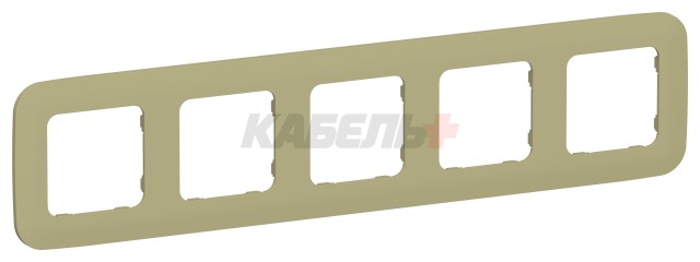 FLITE Рамка 5-местная РУ-5-А-ФлО оливковый IEK