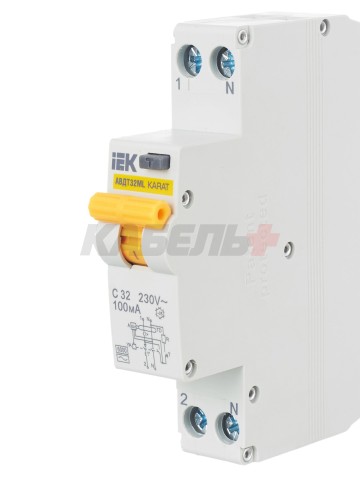Дифавтомат АВДТ32МL C32 100мА KARAT IEK