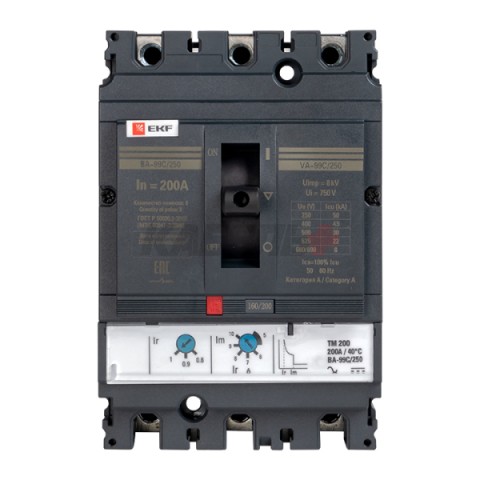 ВА-99C (Compact NS) 250/200А 3P 45кА EKF