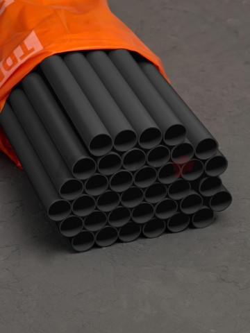 Труба гладкая жесткая ПВХ d 25 (2 м) индивид. штрихкод, чёрный TDM