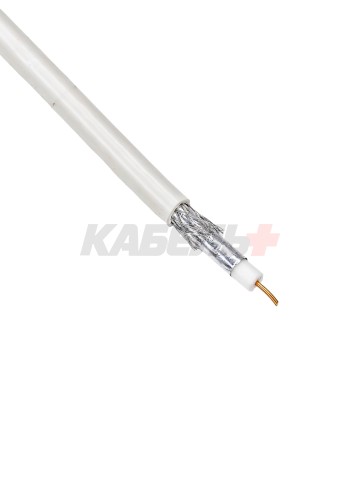 Кабель коаксиальный RG6 медный 75Ом FPE PVC белый (300м) GENERICA