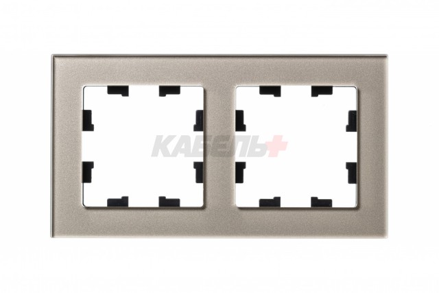 ATLASDESIGN NATURE 2-постовая РАМКА, ОРГАНИЧЕСКОЕ СТЕКЛО ШАМПАНЬ