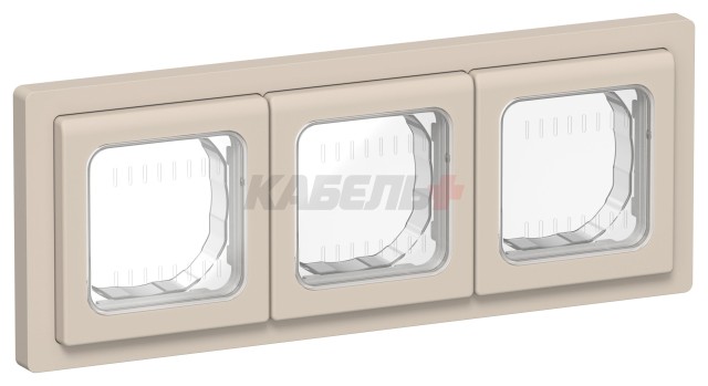FLITE Рамка 3-местная IP55 Рпро-3-55-ФлЛ льняной IEK