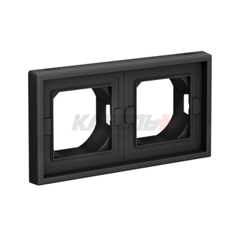 ARTGALLERY 2-постовая РАМКА IP44, КАРБОН