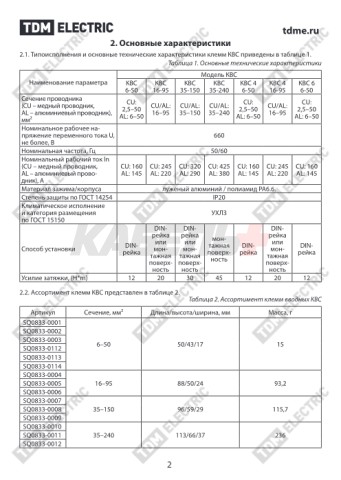 Клемма вводная силовая КВС 4 ввода 6-50 кв.мм. желтая/зеленая TDM