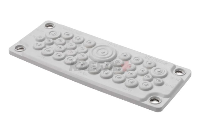 Кабельный ввод мембранный КВМ-35, ТЭП, RAL7035, IP66, 35 вводов TDM