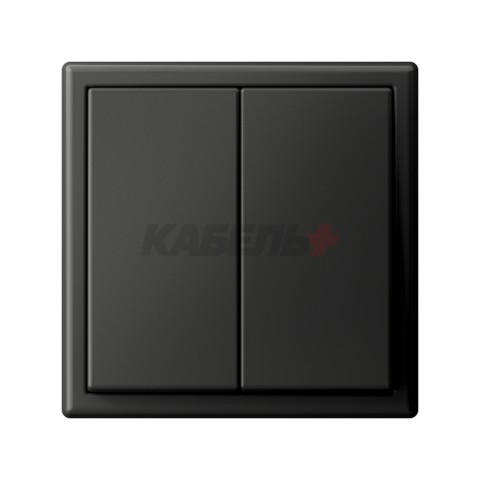 ARTGALLERY 2-клавишный ВЫКЛЮЧАТЕЛЬ, 10АХ, механизм, быстрозажим. клем., БАЗАЛЬТ