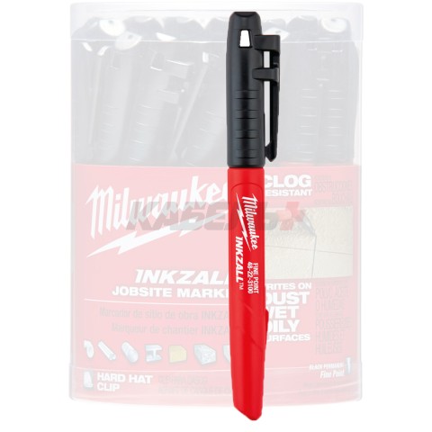Маркер INKZALL (черный / тонкий) 1 шт, MILWAUKEE