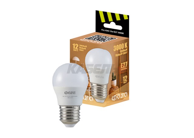 Лампа FLL- G45 12w E27 3000K 230/50 ФАZA