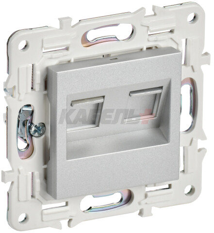 SKANDY Розетка компьютерная двойная RJ45 кат.6 SK-K04S серебряный IEK