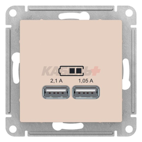 Розетка USB Schneider Electric AtlasDesign ATN000233 Бежевый