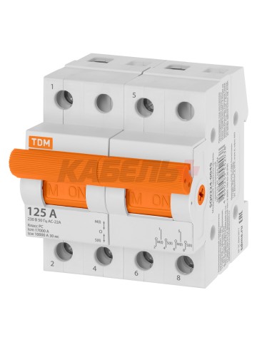 Модульный переключатель трехпозиционный МП-125 2P 125А TDM