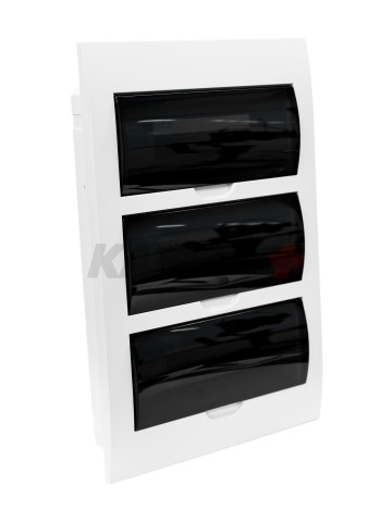 Корпус пластиковый ЩРВ-П-36 черн. прозр. дверь IP41 GENERICA