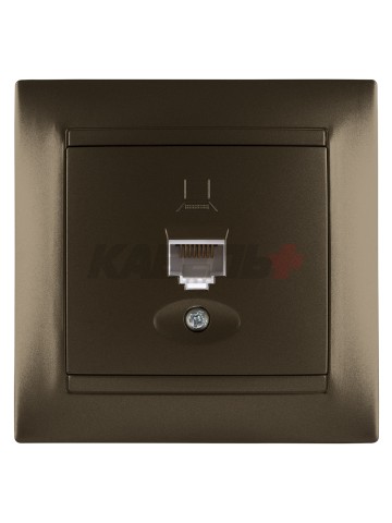 Розетка компьютерная RJ45 бронза "Лама" TDM