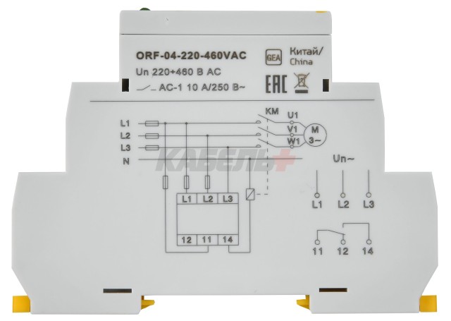 Реле контроля фаз ORF-04 трехфазное 220-460В AC IEK
