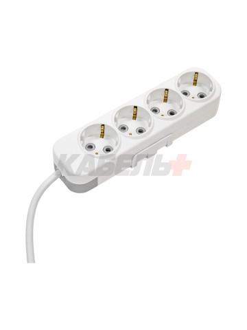 EL-BI,Myra,удлинитель 4гн3м с/з белый,527-010203-421