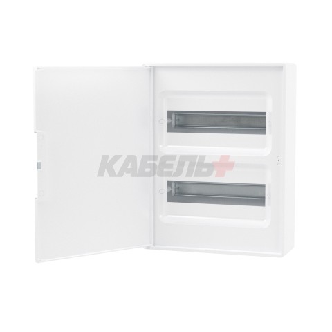 Щиток 24 мод настенный FRAME, белый, с белой дверцей, с 4 шинами PEN (2шт на 8 отв. и 2шт на 6 отв)