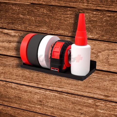 Полка для хранения 150x70мм, металлическая, настенная, черная REXANT