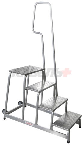Подставка монтажная профессиональная с широкими ступенями 240 мм и поручнем NV 3711