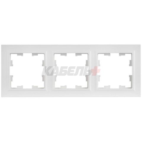 BRITE Рамка 3-местная РУ-3-БрАБ арктический белый IEK