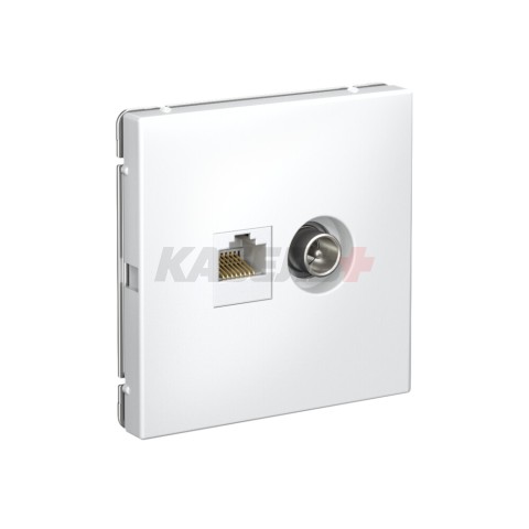 ARTGALLERY РОЗЕТКА двойная ТВ + компьютерная RJ45, кат. 5Е, БЕЛЫЙ