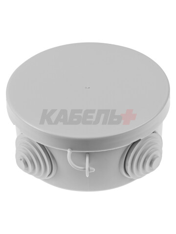 Распаячная коробка ОП D85х40мм, крышка, IP54, 4вх.  инд. штрихкод TDM