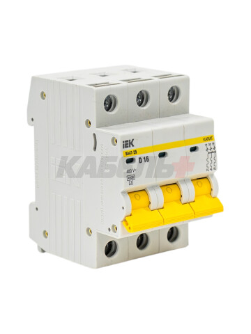 KARAT Автоматический выключатель ВА47-29 3P D 16А 4,5кА IEK