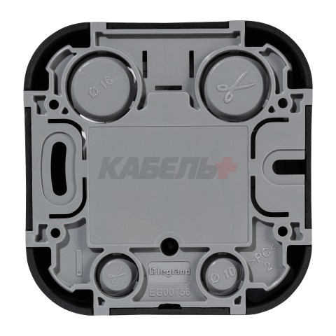 Quteo - Розетка RJ-45 5E UTP, накладной монтаж, черный матовый