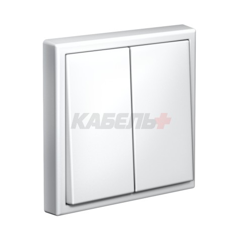 ARTGALLERY 2-клавишный ПЕРЕКЛЮЧАТЕЛЬ, сх.6/2, 10АХ, механизм, БЕЛЫЙ