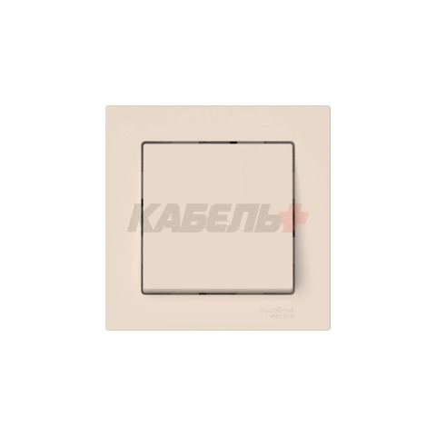 ATLASDESIGN 1-клавишный ВЫКЛЮЧАТЕЛЬ, сх.1, 10АХ, в сборе, быстрозажим. клем., БЕЖЕВЫЙ