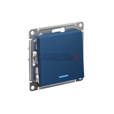ATLASDESIGN 1-клавишный ВЫКЛЮЧАТЕЛЬ с подсветкой, сх.1а, 10АХ, механизм, АКВАМАРИН
