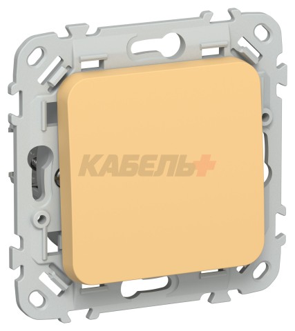 FLITE Выключатель 1-клавишный 10А ВС11-1-0-ФлЗ золотарник IEK