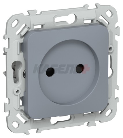 FLITE Розетка без заземления с защитными шторками 10А РСш01-0-ФлМ маренго IEK