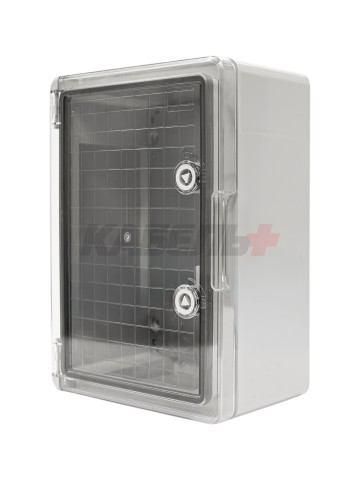 ПАНЕЛЬ ABS С ПЛАСТИКОВОЙ ПРОЗРАЧНОЙ КРЫШКОЙ 25X35X13