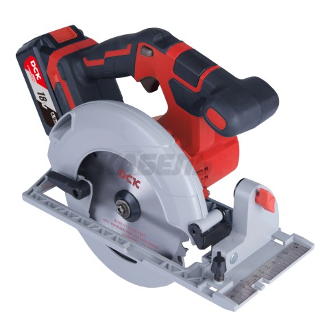 Пила дисковая аккумуляторная бесщеточная DCK KDMY165, 165*20мм, 18В, 2*5а/ч, пропил 59мм.