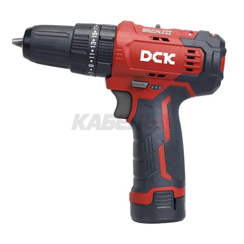 Дрель-шуруповерт аккум бесщеточная ударная DCK KDJZ23-10i, 10,8в. 2*2а/ч, 35нм, кейс