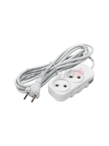 EL-BI,Myra,удлинитель 2гн3м б/з белый,527-110203-260