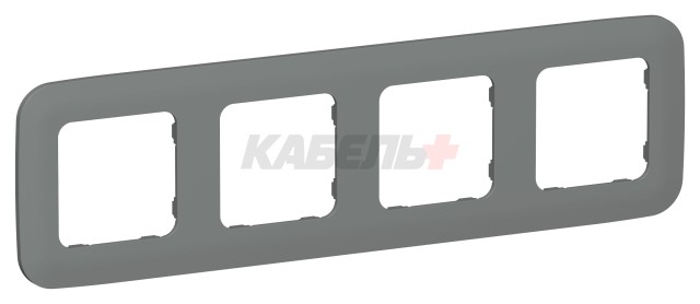 FLITE Рамка 4-местная РУ-4-А-ФлМА мокрый асфальт IEK