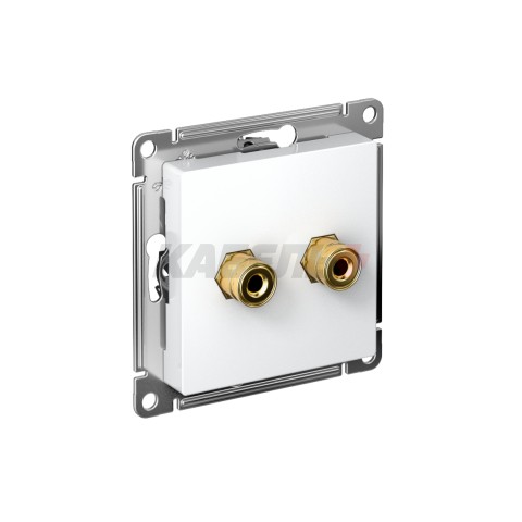 ATLASDESIGN АУДИОРОЗЕТКА двойная, БЕЛЫЙ